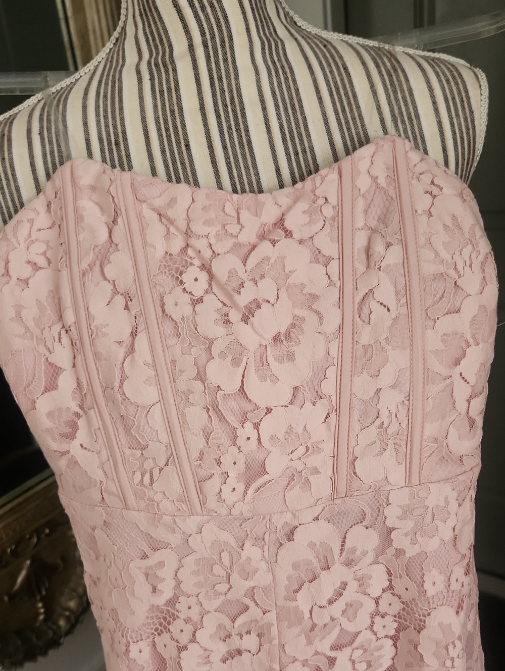 Lace Corset Strapless Wide Leg Jumpsuit Main Strip Size Medium - Picture 9 of 15